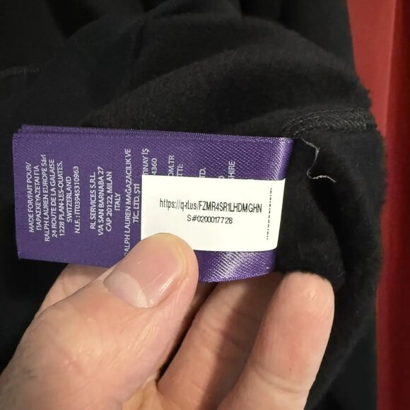 Ralph Lauren Purple Label Pullover Hoodie Black - Picture 5 of 7